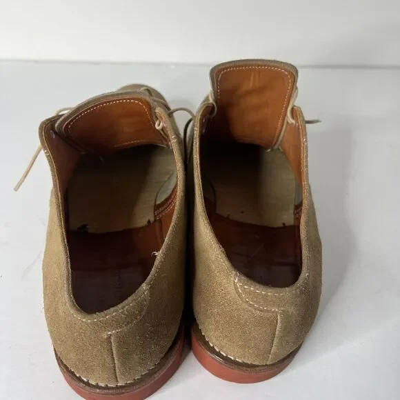 BROOKS BROTHERS Solid Beige Suede Mens Size 11 Dress Shoes